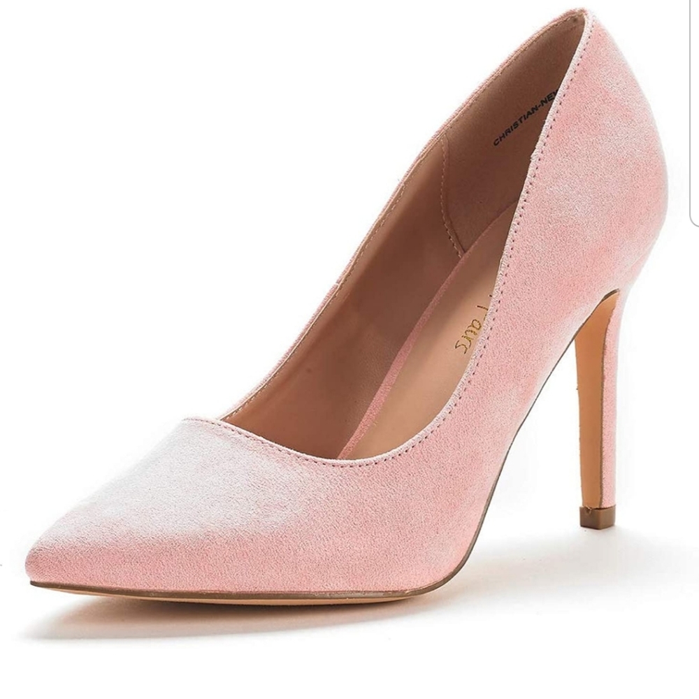 Dream Pairs Pink Suede-like High Heels
